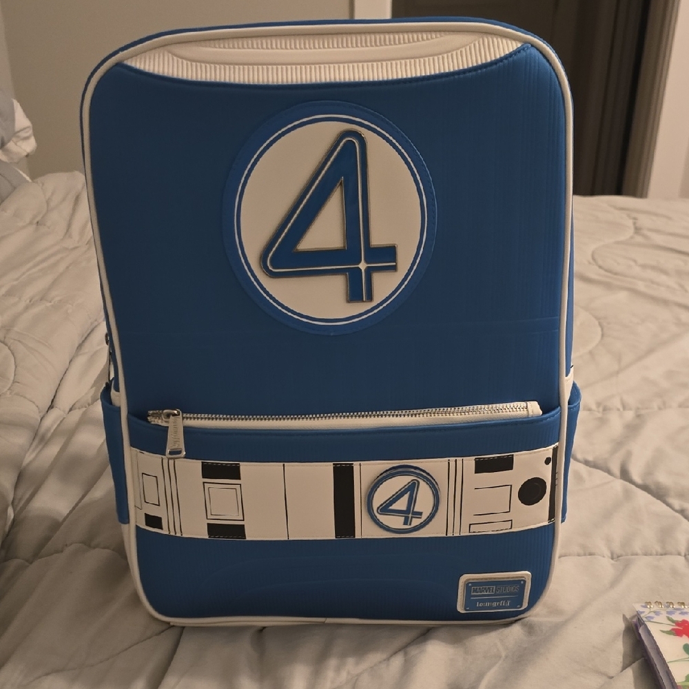 Loungefly Blue and White Fantastic Four Backpack